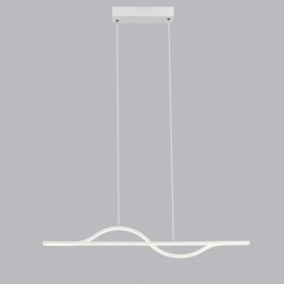 Lampada a sospensione LED Art Wave in alluminio 30W 80x12x8 cm
