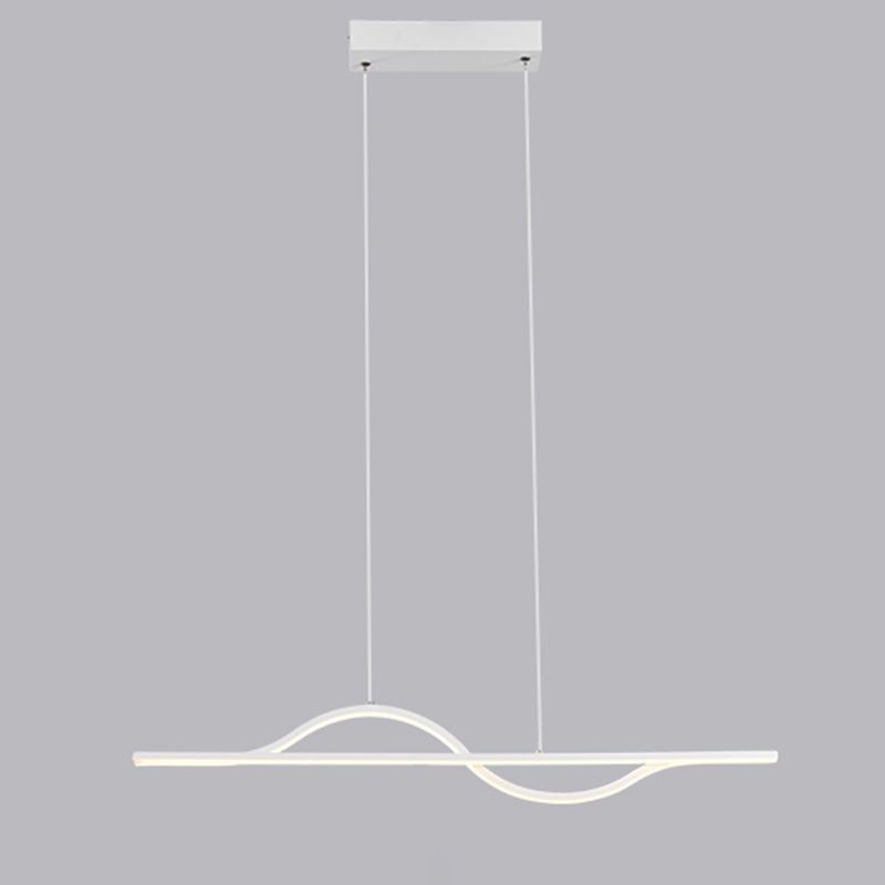 Lampada a sospensione LED Art Wave in alluminio 30W 80x12x8 cm