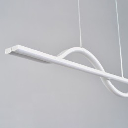 Lampada a sospensione LED Art Wave in alluminio 30W 80x12x8 cm