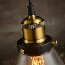 Lampadario mini moderno contemporaneo in metallo e vetro 18 cm