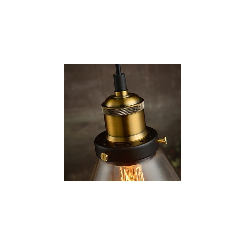 Lampadario mini moderno contemporaneo in metallo e vetro 18 cm