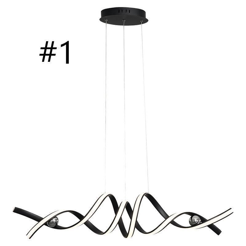 Lampada a sospensione LED minimalista in alluminio Arte a spirale 70 W 100×22×22 cm