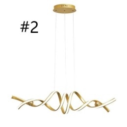 Lampada a sospensione LED minimalista in alluminio Arte a spirale 70 W 100×22×22 cm