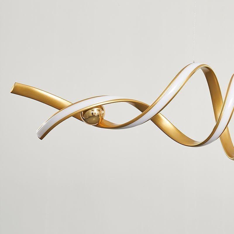 Lampada a sospensione LED minimalista in alluminio Arte a spirale 70 W 100×22×22 cm