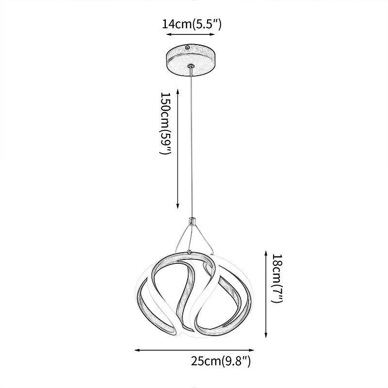 Lampada a sospensione LED Art Small Pumpkin in alluminio