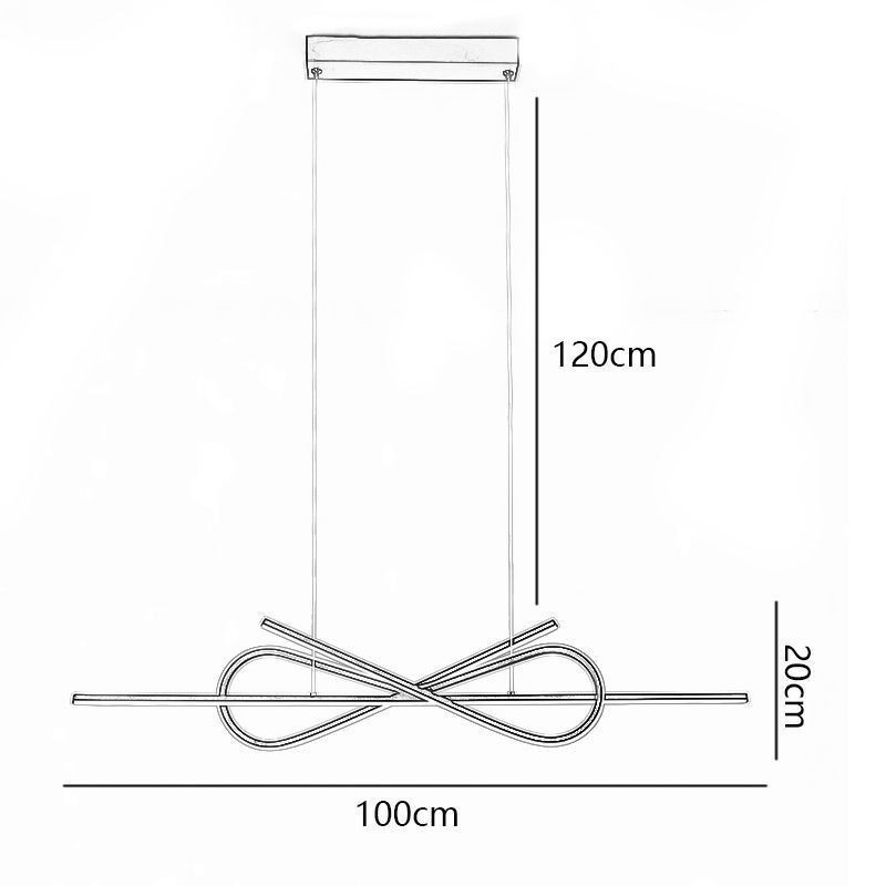 Lampada a sospensione LED moderna in alluminio Art Bowknot 50 W