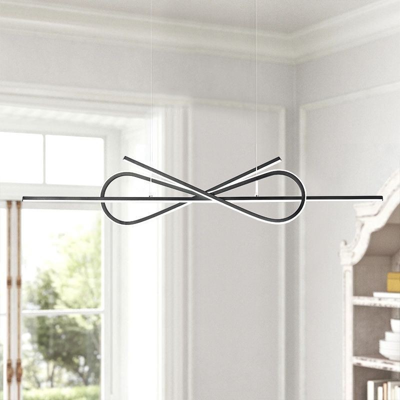 Lampada a sospensione LED moderna in alluminio Art Bowknot 50 W
