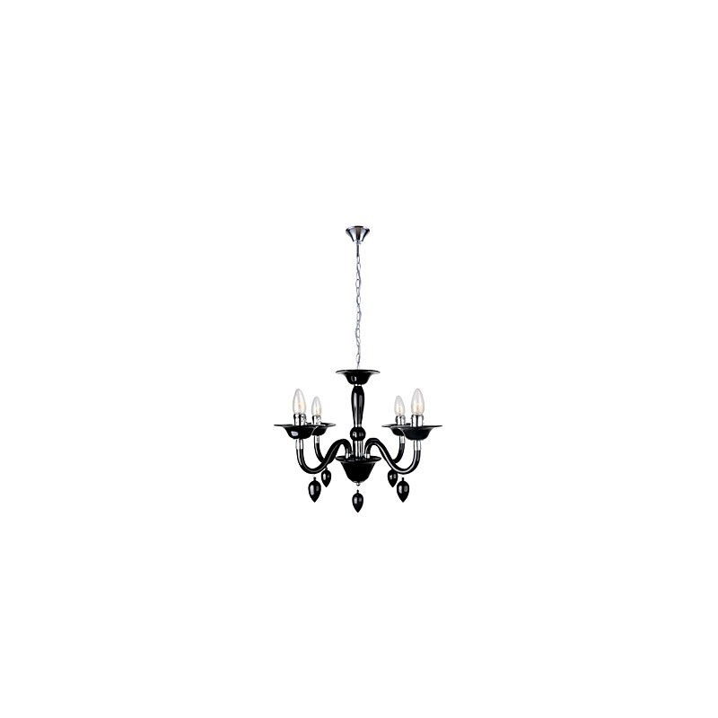 Lampadario moderno nero a 4 luci