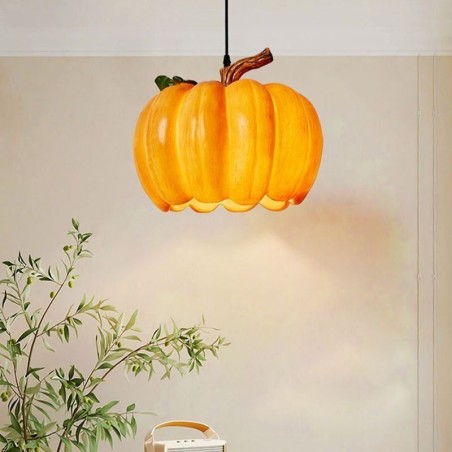 Lampada a sospensione giapponese retrò a forma di zucca