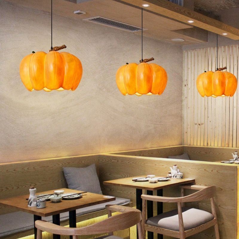 Lampada a sospensione giapponese retrò a forma di zucca