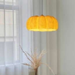 Lampada a sospensione giapponese retrò a forma di zucca, 1 luce, attacco E26/E27