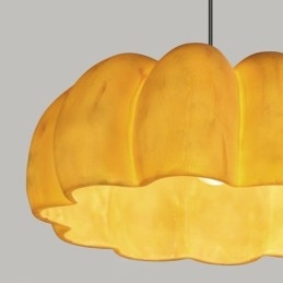 Lampada a sospensione giapponese retrò a forma di zucca, 1 luce, attacco E26/E27