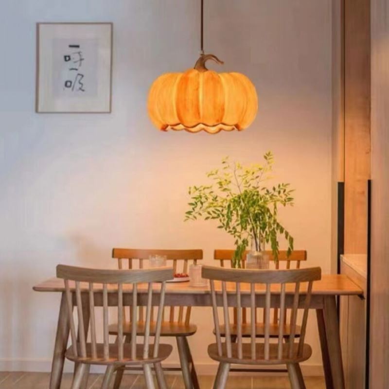 Lampada a sospensione zucca in stile giapponese retrò