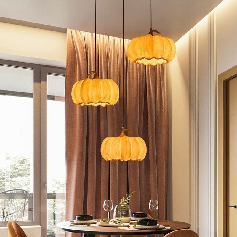 Lampada a sospensione zucca in stile giapponese retrò