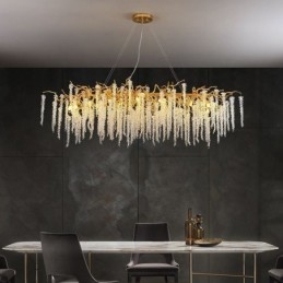 Lampadario a sospensione nordico Golden Branch G9 in vetro