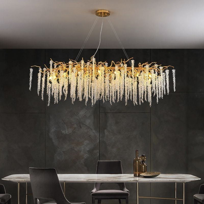 Lampadario a sospensione nordico Golden Branch G9 in vetro