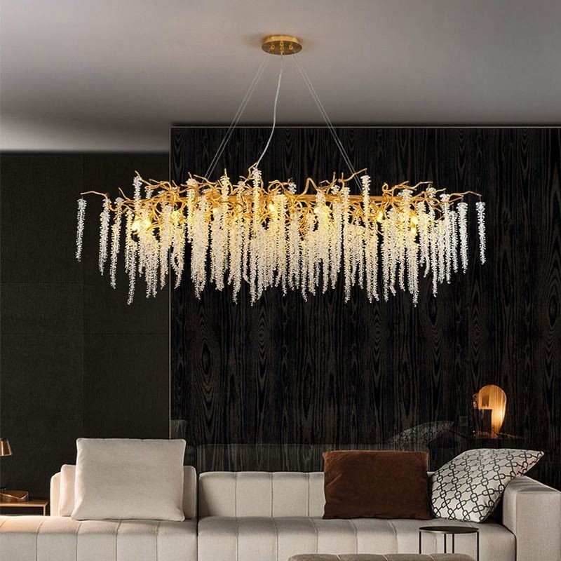 Lampadario a sospensione nordico Golden Branch G9 in vetro