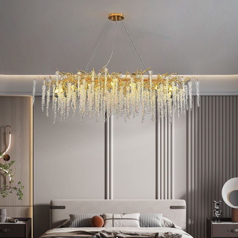 Lampadario a sospensione nordico Golden Branch G9 in vetro
