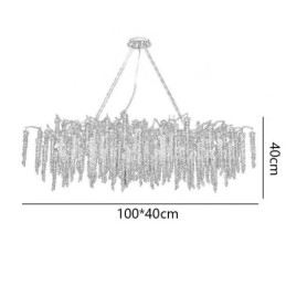 Lampadario a sospensione nordico Golden Branch G9 in vetro