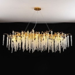 Lampadario a sospensione nordico Golden Branch G9 in vetro