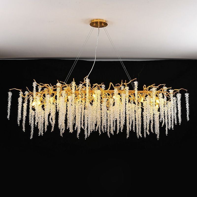 Lampadario a sospensione nordico Golden Branch G9 in vetro
