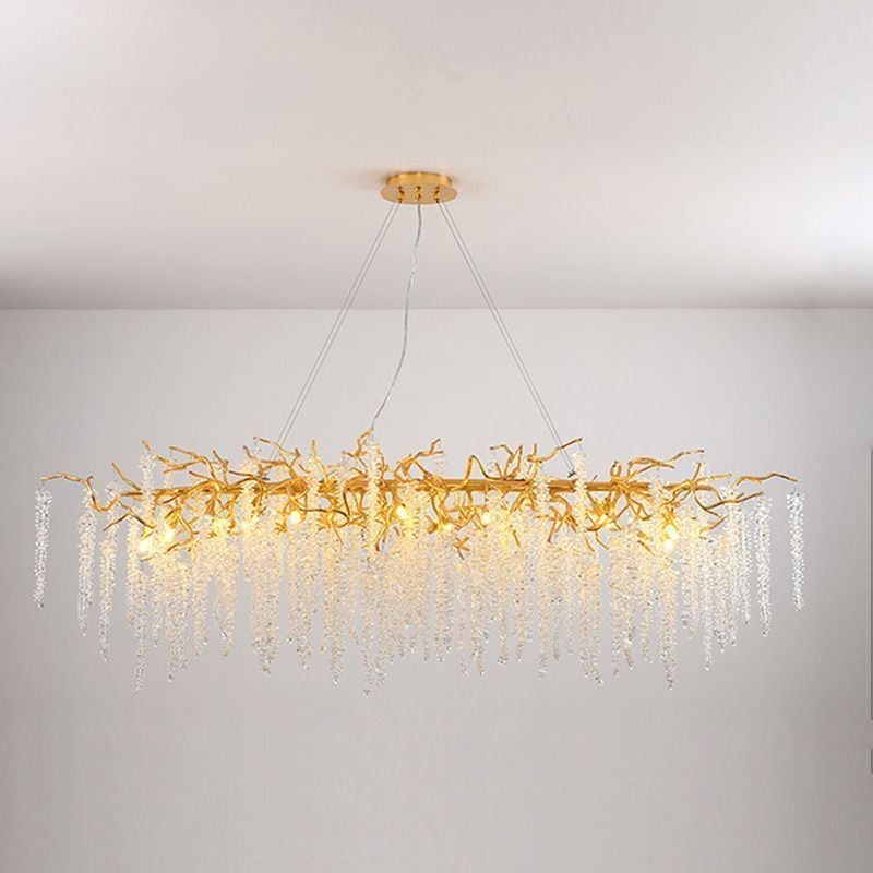 Lampadario a sospensione nordico Golden Branch G9 in vetro