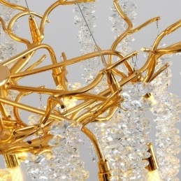 Lampadario a sospensione nordico Golden Branch G9 in vetro