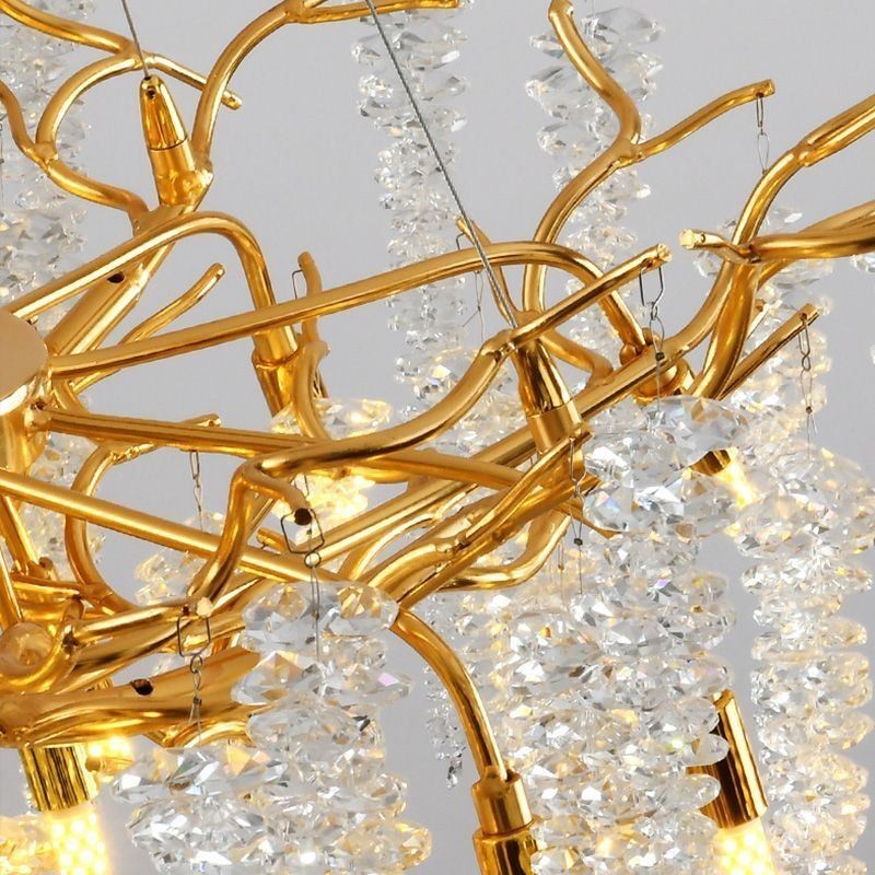 Lampadario a sospensione nordico Golden Branch G9 in vetro