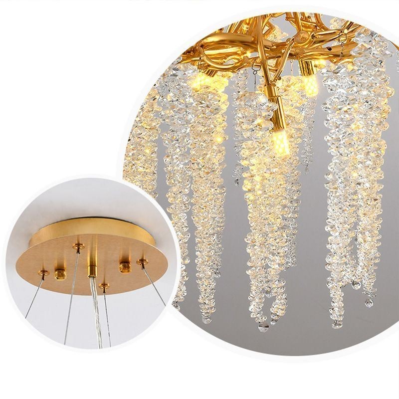 Lampadario a sospensione nordico Golden Branch G9 in vetro