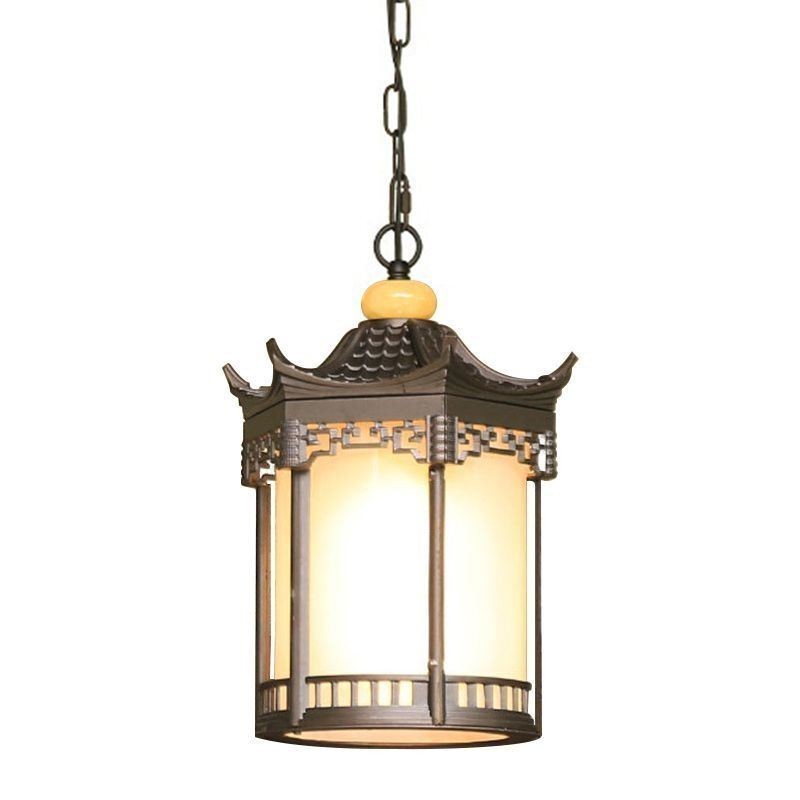 Lampada a sospensione da esterno cinese per gazebo esagonale impermeabile IP23