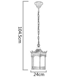 Lampada a sospensione da esterno cinese per gazebo esagonale impermeabile IP23