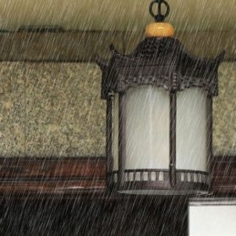 Lampada a sospensione da esterno cinese per gazebo esagonale impermeabile IP23