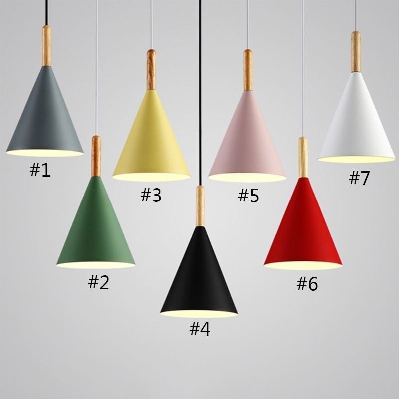 Lampada a sospensione nordica Macaron a 1 luce E26/E27 16x18 cm
