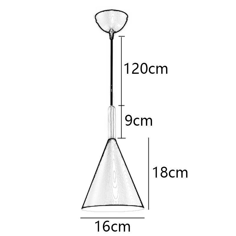 Lampada a sospensione nordica Macaron a 1 luce E26/E27 16x18 cm