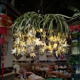 Lampada a sospensione industriale con pianta artificiale, 45×40 cm, E26/E27