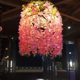 Lampadario a sospensione moderno industriale decorativo con motivi vegetali per bar musicale