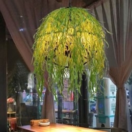 Lampadario a sospensione moderno industriale decorativo con motivi vegetali per bar musicale