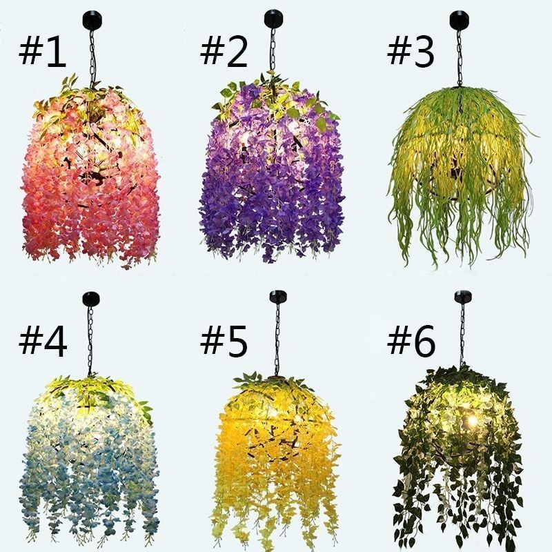 Lampadario a sospensione moderno industriale decorativo con motivi vegetali per bar musicale
