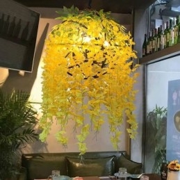 Lampadario a sospensione moderno industriale decorativo con motivi vegetali per bar musicale