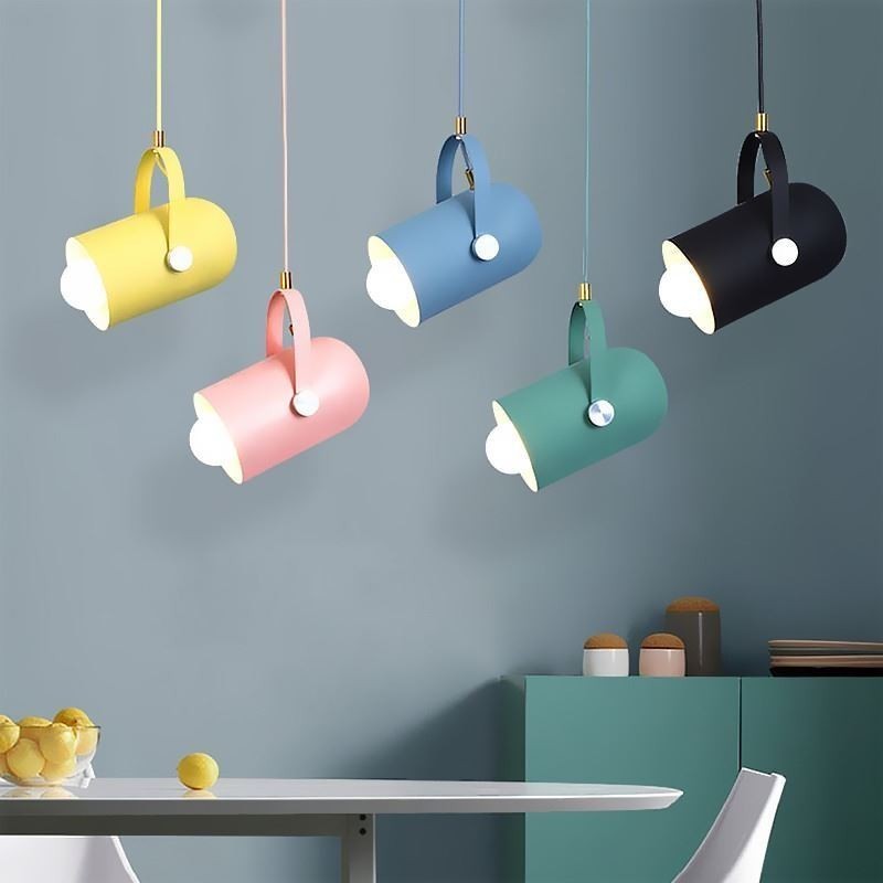 Lampada a sospensione nordica Macaron a 1 luce colorata E26/E27