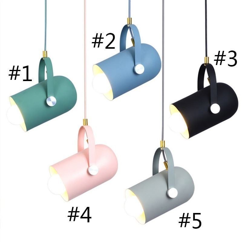 Lampada a sospensione nordica Macaron a 1 luce colorata E26/E27