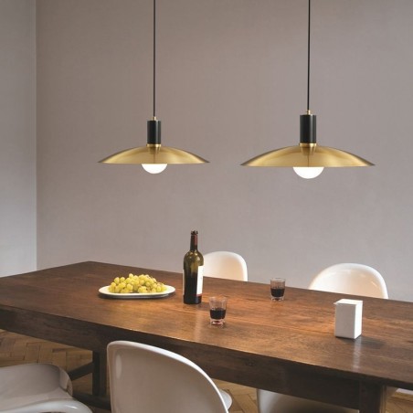 Lampada a sospensione moderna semplice in ottone 33x12 cm cavo regolabile 160 cm E26/E27