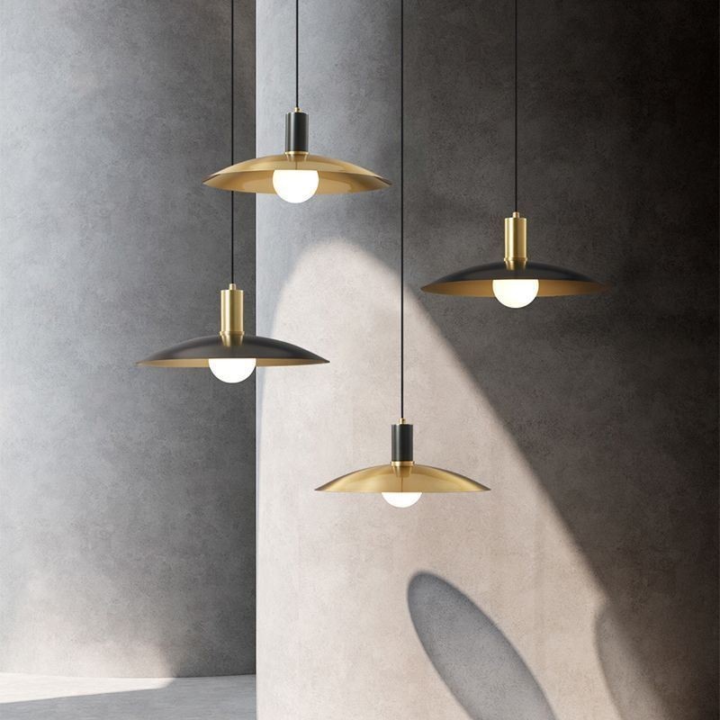 Lampada a sospensione moderna semplice in ottone 33x12 cm cavo regolabile 160 cm E26/E27