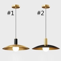 Lampada a sospensione moderna semplice in ottone 33x12 cm cavo regolabile 160 cm E26/E27