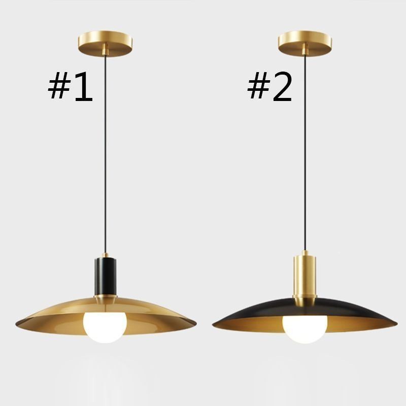 Lampada a sospensione moderna semplice in ottone 33x12 cm cavo regolabile 160 cm E26/E27