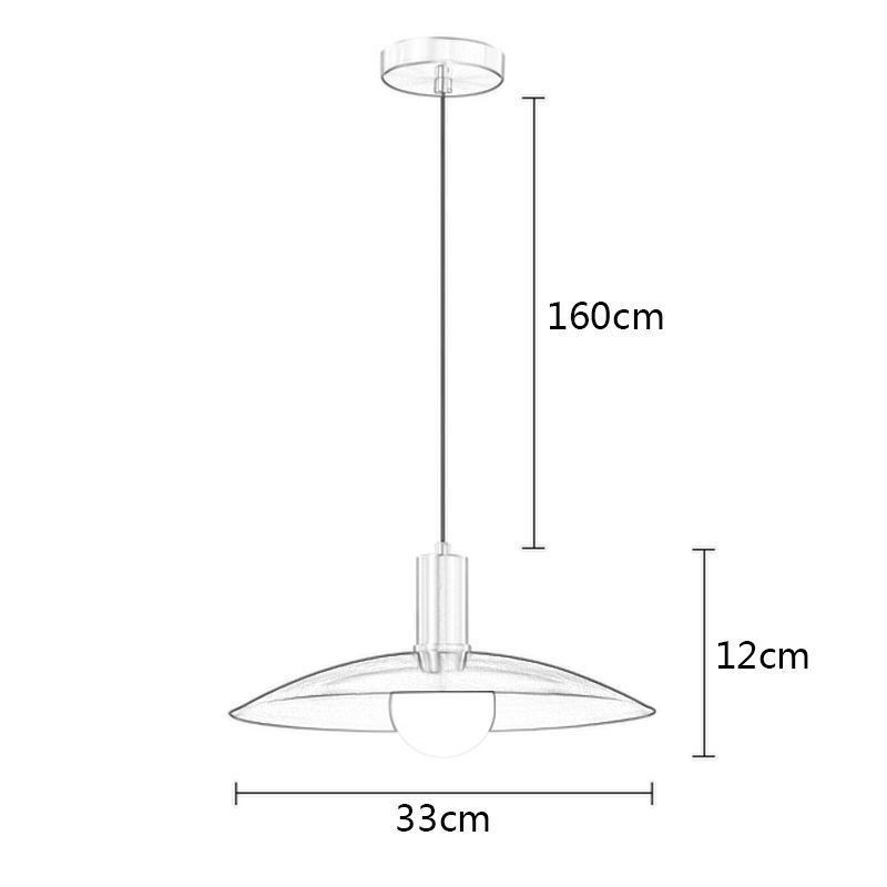 Lampada a sospensione moderna semplice in ottone 33x12 cm cavo regolabile 160 cm E26/E27