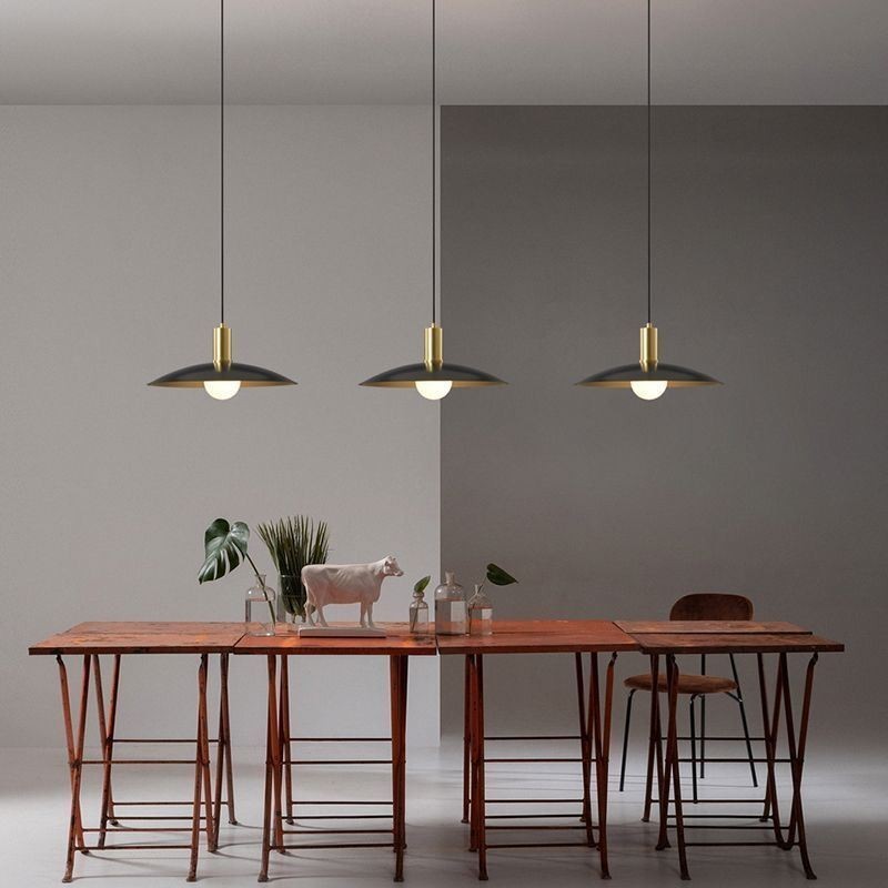 Lampada a sospensione moderna semplice in ottone 33x12 cm cavo regolabile 160 cm E26/E27