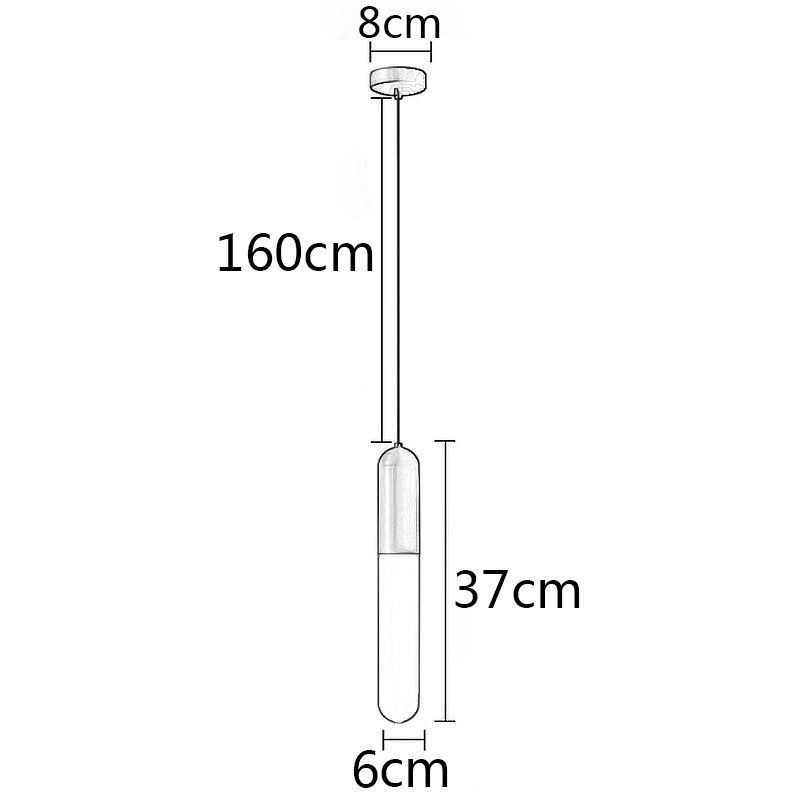 Lampada a sospensione moderna spazzolata in ottone e acrilico E26/E27 6x37 cm