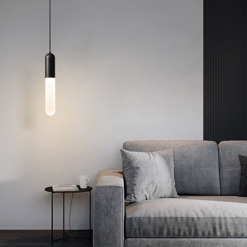 Lampada a sospensione moderna spazzolata in ottone e acrilico E26/E27 6x37 cm