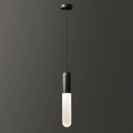 Lampada a sospensione moderna spazzolata in ottone e acrilico E26/E27 6x37 cm